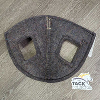 Soft Leather Thick Felt Lined Poll Guard Head Bumper *gc, clean, mnr faded, stains, residue & hair
