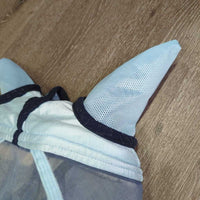 Fine Mesh Fly Mask, ears *vgc, clean, hairy, clumpy, NO Zip off Nose
