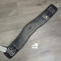 Wide Anatomical Padded Leather Short - Dressage Girth, 2x els, D Ring *vgc, clean & mnr dirt/residue, hairy seams
