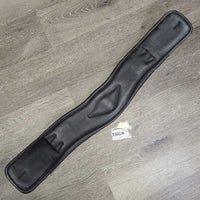 Wide Anatomical Padded Leather Short - Dressage Girth, 2x els, D Ring *vgc, clean & mnr dirt/residue, hairy seams
