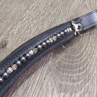 V Shaped Padded Brow Band, bling, 2x charm *vgc, clean & mnr dirt/residue
