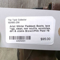 Winter Paddock Boots, lace *vgc, clean, mnr scuffs, scratches, dirt & stains
