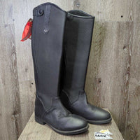 Synthetic & Leather Winter Dress Boots, zips, 2x fleece inserts, zips *like new, v.mnr dirt
