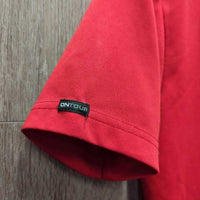SS Polo Shirt, 1/4 button up, "Spruce Meadows" *gc/fair, snags, rubs, pills, older, faded tag
