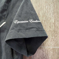 SS Cotton Polo Shirt, 1/2 Zip Up, "Bali Equest Centre" *gc/fair, v.faded, seam puckers, older, v.faded tags
