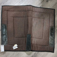 Thin Wool? Western Saddle Pad *gc, older, stains, dirt, rubs, faded, cut tags
