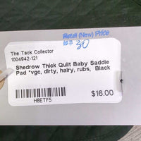 Thick Quilt Baby Saddle Pad *vgc, dirty, hairy, rubs

