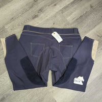 Euro Seat Breeches *vgc, v.faded, mnr unstitched seam, curled inner waist, rubbed & pilly seat
