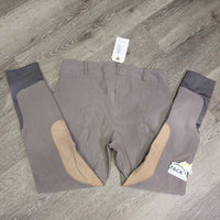Euro Seat Breeches *gc, faded, seam puckers, seat rubs & discolored/stains, rubs, pills
