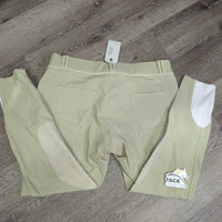 Euro Seat Breeches *gc/fair, seat: discolored/stained, v.rubbed & pilly, seam puckers
