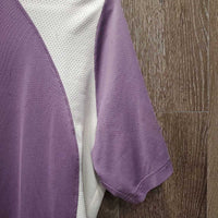 SS Sun Shirt, 1/2 zip up *gc, snags, runs, faded? older?, puckers
