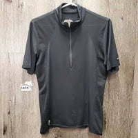 SS Sun Shirt, 1/2 zip up *gc, v.snagged, runs, faded? older?
