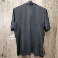 SS Sun Shirt, 1/2 zip up *gc, v.snagged, runs, faded? older?
