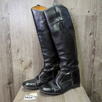 Field Boots, Pull On *gc, older, N0 laces, clean, v.rubbed heels, scratches, deep folds/creases
