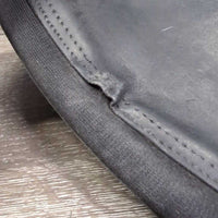 Hvy Leather Chaps *gc/fair, rubs, faded, dirt, stains, mnr unstitched & torn elastic
