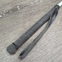 Riding Whip - Crop, handle *gc/fair, dirty, faded, rubs, scrapes, stain, frays
