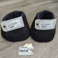 Thick Neoprene Wrap Around - No Turn Bell Boots, velcro *xc/like new, mnr rubs & hair, older, clean
