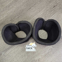 Thick Neoprene Wrap Around - No Turn Bell Boots, velcro *xc/like new, mnr rubs & hair, older, clean
