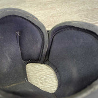 Thick Neoprene Wrap Around - No Turn Bell Boots, velcro *xc/like new, mnr rubs & hair, older, clean
