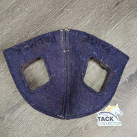 Soft Leather Thin Felt Lined Poll Guard Head Bumper *gc, clean, clumpy, haiy, older, scrapes, marker
