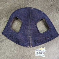 Soft Leather Thin Felt Lined Poll Guard Head Bumper *gc, clean, clumpy, haiy, older, scrapes, marker
