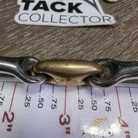 Thin Curved French Link Eggbutt Bit, Copper Lozenge *vgc, mnr dirt/thick residue, scuffs & scratches
