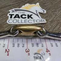 Thin Curved French Link Eggbutt Bit, Copper Lozenge *vgc, mnr dirt/thick residue, scuffs & scratches
