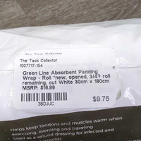 Absorbent Padding Wrap - Roll *new, opened, 3/4? roll remaining, cut
