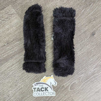 2 Halter Fleece Fuzzies, velcro *vgc, clean, mnr clumpy, hiary & faded
