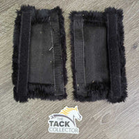 2 Halter Fleece Fuzzies, velcro *vgc, clean, mnr clumpy, hiary & faded
