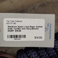 Nylon Lead Rope, leather ends *xc/like new
