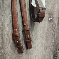 Braided Bridle & Reins *gc/vgc, clean, stains, broken keeper, stains, rubs, faded, older, stiff
