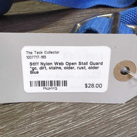 Stiff Nylon Web Open Stall Guard *gc, dirt, stains, older, rust, older
