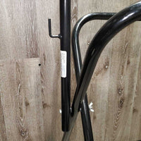 Folding Metal Saddle Rack, Bottom Rack, 2 adjustable Nylon Straps *xc/vgc, clean, mnr scuffs, scratches & rubs
