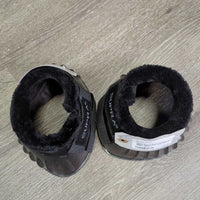 Ribbed Plastic Bell Boots, Fleece Top, velcro *new
