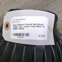 Ribbed Plastic Bell Boots, Fleece Top, velcro *new
