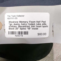 Memory Foam Half Pad *gc, dusty, hairy, faded, rubs, pills, crinkles, discolored, thin foam spots
