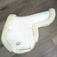Fitted Sheepskin Hunter Saddle Pad *xc, mnr stains, hair & dirt, Cut Off Tabs
