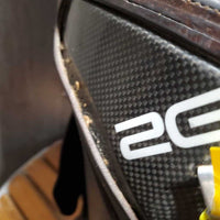 18" MW 5.25" CWD 2G Close Contact, 2 Billet Guards, Red CWD Cover, Foam Pro Panels, Med Front & Back Blocks, Calfskin, Flaps: 15.5"L x 14"W Serial # SE 17 S3 TR 4L PA 705 205 305 RT 805 12 18092
