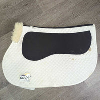 Non Slip Thick Quilt Jumper Saddle Pad *gc, hair, dirty, stains, rubs, pills, dingy, older
