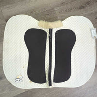 Non Slip Thick Quilt Jumper Saddle Pad *gc, hair, dirty, stains, rubs, pills, dingy, older
