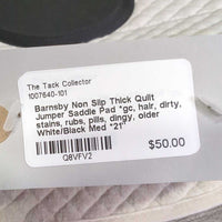 Non Slip Thick Quilt Jumper Saddle Pad *gc, hair, dirty, stains, rubs, pills, dingy, older
