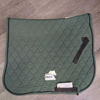 Quilt Dressage Saddle Pad *gc/fair, clean, dingy, older, v.faded, edges: rubs, holes & rips
