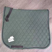 Quilt Dressage Saddle Pad *gc/fair, clean, dingy, older, v.faded, edges: rubs, holes & rips
