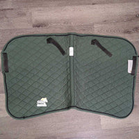 Quilt Dressage Saddle Pad *gc/fair, clean, dingy, older, v.faded, edges: rubs, holes & rips
