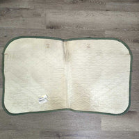 Quilt Dressage Saddle Pad *gc/fair, clean, dingy, older, v.faded, edges: rubs, holes & rips
