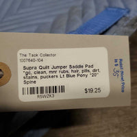 Quilt Jumper Saddle Pad *gc, clean, mnr rubs, hair, pills, dirt, stains, puckers
