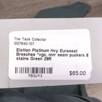 Hvy Euroseat Breeches *vgc, mnr seam puckers & stains
