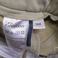 Euro Seat Breeches *vgc, seam puckers, unstitched seam, curled waist, stains
