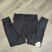 High Waist Euro Seat Riding Tight Breeches, Pull on, Waist Pocket *vgc, mnr puckers, snags & unstitched seam
